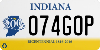 IN license plate 074GOP