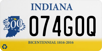 IN license plate 074GOQ