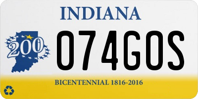 IN license plate 074GOS