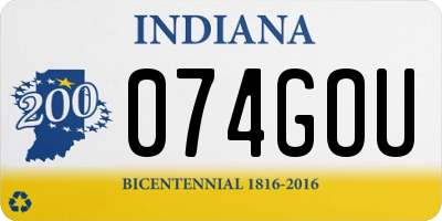 IN license plate 074GOU