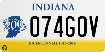 IN license plate 074GOV
