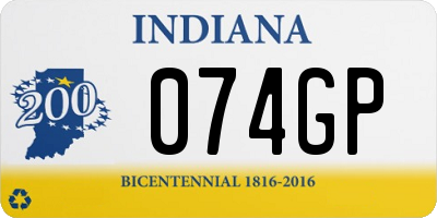 IN license plate 074GP