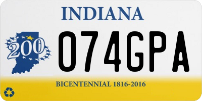 IN license plate 074GPA