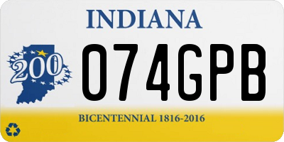IN license plate 074GPB