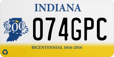 IN license plate 074GPC