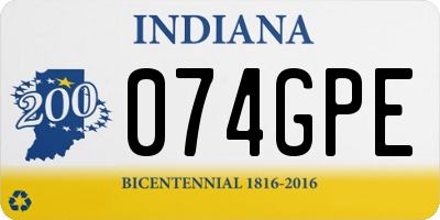 IN license plate 074GPE