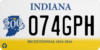 IN license plate 074GPH
