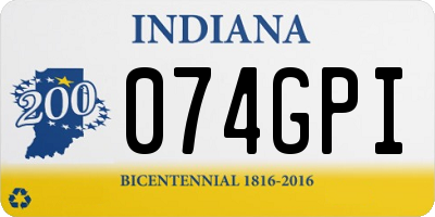 IN license plate 074GPI