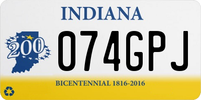 IN license plate 074GPJ