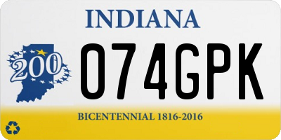 IN license plate 074GPK