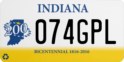 IN license plate 074GPL
