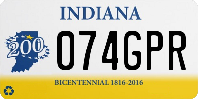 IN license plate 074GPR