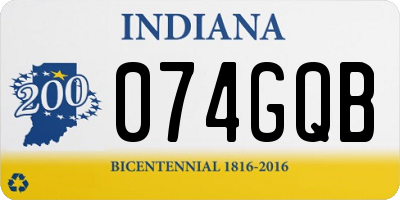 IN license plate 074GQB