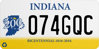 IN license plate 074GQC