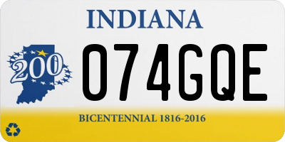 IN license plate 074GQE