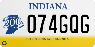 IN license plate 074GQG