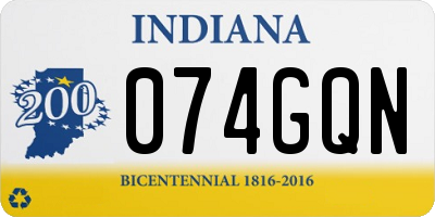 IN license plate 074GQN
