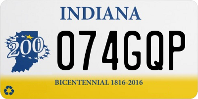 IN license plate 074GQP