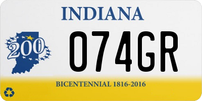 IN license plate 074GR