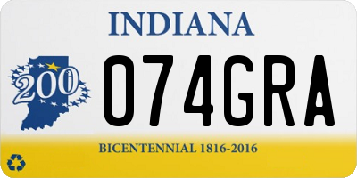 IN license plate 074GRA