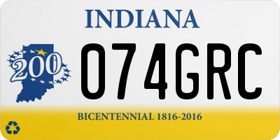 IN license plate 074GRC
