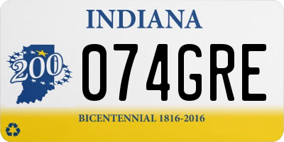 IN license plate 074GRE
