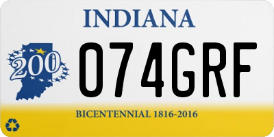 IN license plate 074GRF