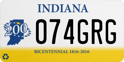 IN license plate 074GRG