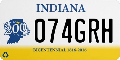 IN license plate 074GRH