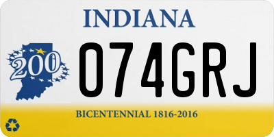 IN license plate 074GRJ