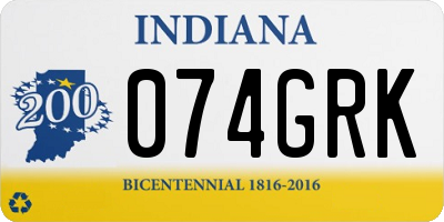 IN license plate 074GRK
