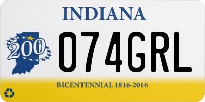 IN license plate 074GRL