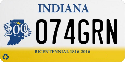 IN license plate 074GRN