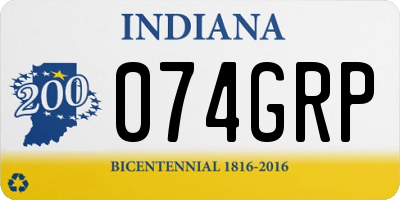 IN license plate 074GRP