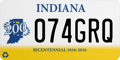 IN license plate 074GRQ