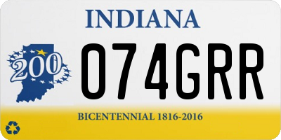 IN license plate 074GRR