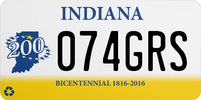 IN license plate 074GRS