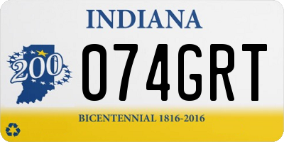 IN license plate 074GRT