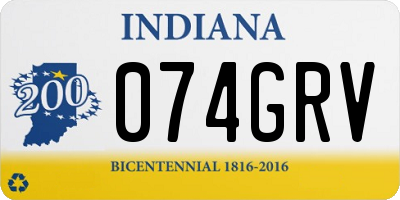 IN license plate 074GRV