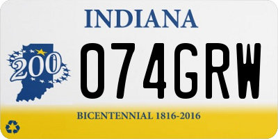 IN license plate 074GRW