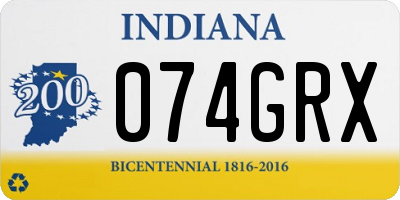 IN license plate 074GRX