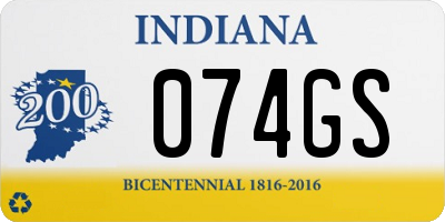 IN license plate 074GS