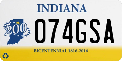 IN license plate 074GSA