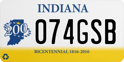 IN license plate 074GSB