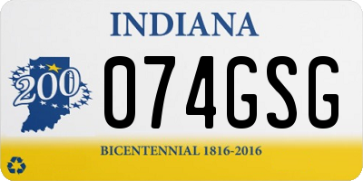 IN license plate 074GSG