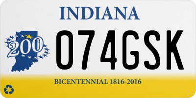 IN license plate 074GSK