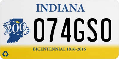 IN license plate 074GSO