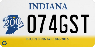 IN license plate 074GST