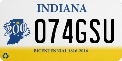 IN license plate 074GSU