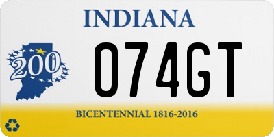 IN license plate 074GT